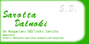 sarolta dalnoki business card